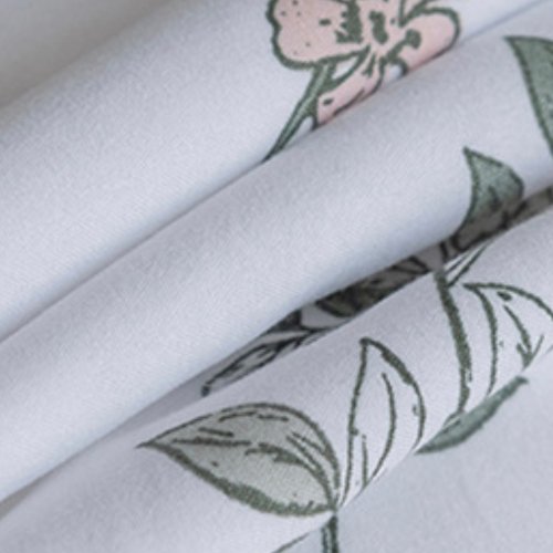 Premium King size 6 Pieces Retro Style with Grey Blue Color Bedsheet Postoral Printed Bedding Set without filler. - BusDeals