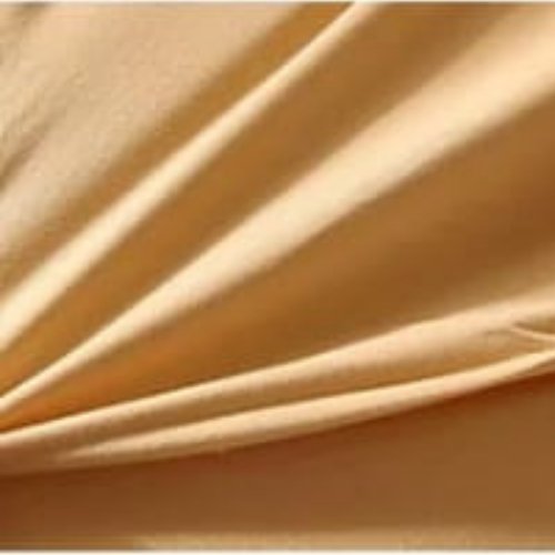 Premium King size 6 pieces Without filler, Pinch pleat plain yellow gold color , Bedding Set - BusDeals