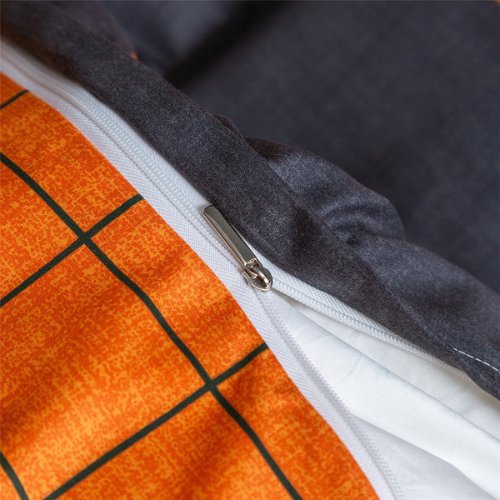 Queen/Double Size 6 Pieces, Color Stripes Design, Duvet Cover Set without Filler - BusDeals