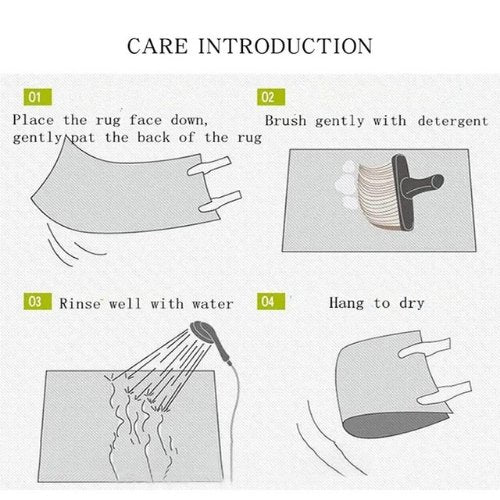 Set of 3pcs Bathroom Bath Mat Anti Slip, Beach Shelves Design - BusDeals