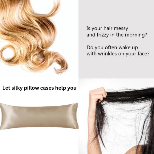 Silky Satin, 1-Piece Pillow Cover Case, Plain Beige. - BusDeals