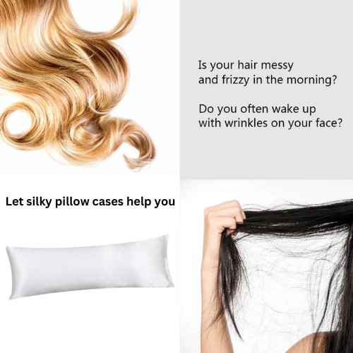 Silky Satin, 1-Piece Pillow Cover Case, Plain White Color. - BusDeals