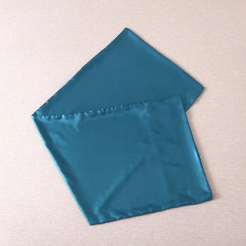 Silky Satin, Pillow Cover Case, Plain Yale Blue Color Design. - BusDeals
