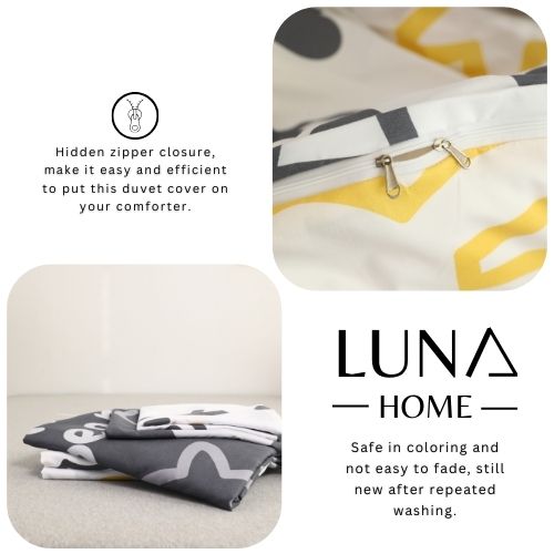 Single size 4 pieces, bear with yellow stars design. - BusDeals