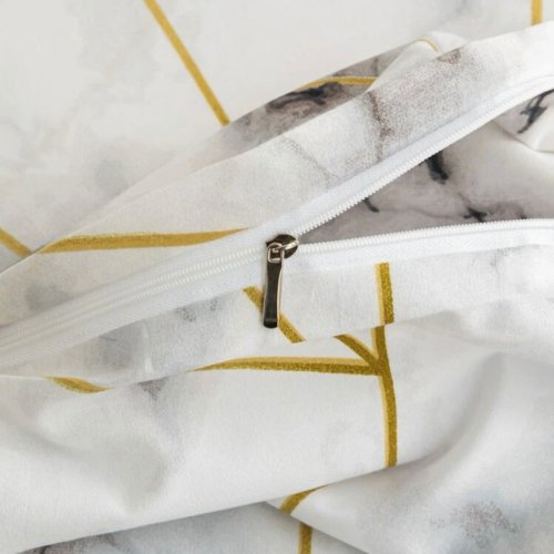 Single size 4 pieces Bedding Set without filler, Geometric Marble Design - BusDeals