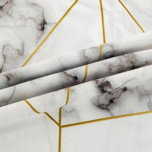 Single size 4 pieces Bedding Set without filler, Geometric Marble Design - BusDeals