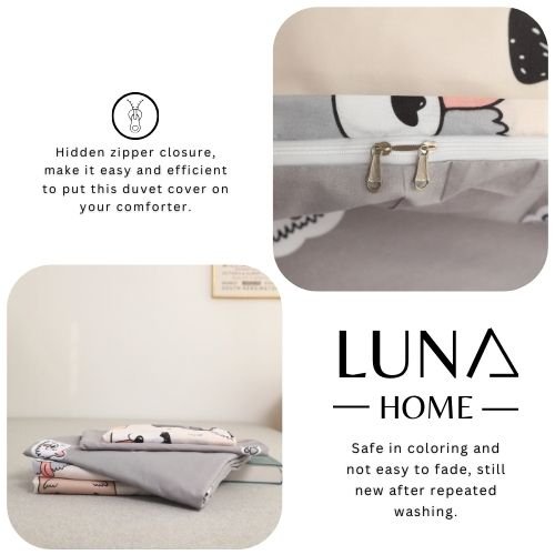 Single size 4 pieces, brown cute dogs design. - BusDeals