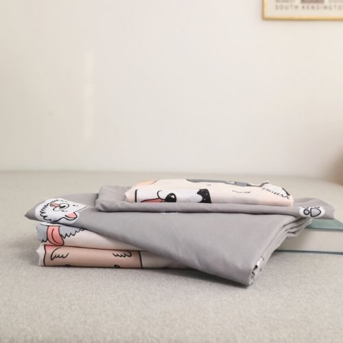 Single size 4 pieces, brown cute dogs design. - BusDeals