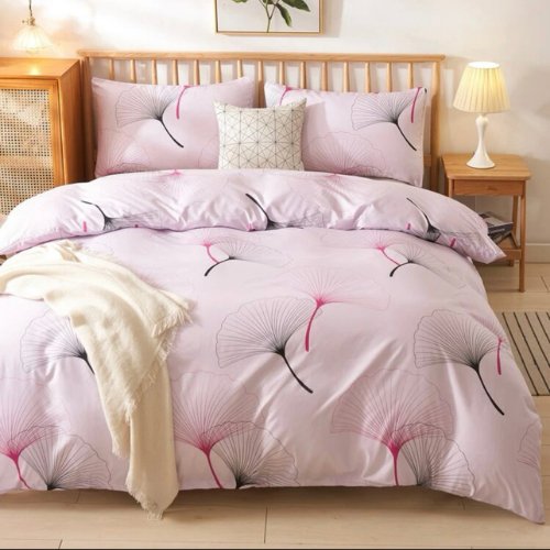 Single size 4 Pieces Ginkgo Biloba Leaves, Duvet cover without filler