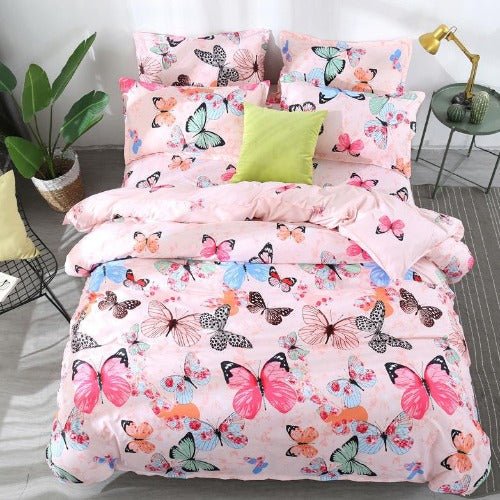 Single Size 4 pieces Set Without Filler, Butterfly Design. - BusDeals