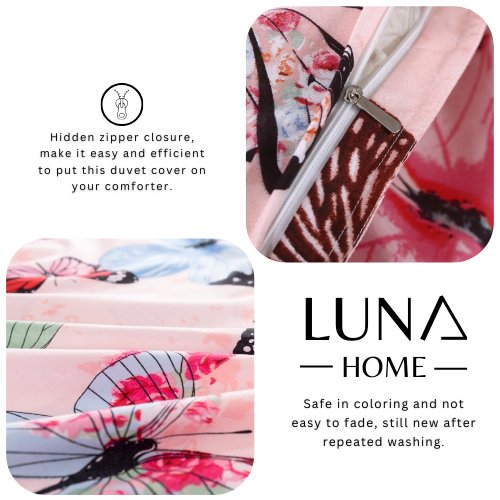 Single Size 4 pieces Set Without Filler, Butterfly Design. - BusDeals