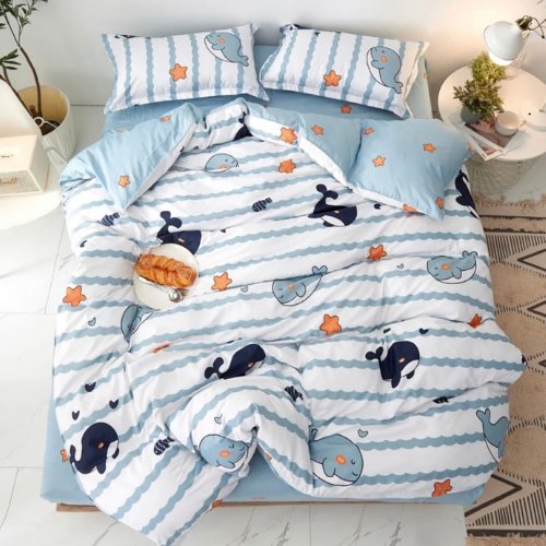 Single Size 4 pieces, Whale Design. - BusDeals