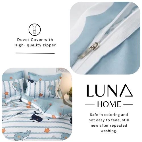 Single Size 4 pieces, Whale Design. - BusDeals