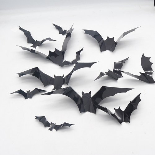 Sticker Halloween 36Pcs Bat Wall & Window, Garage Decoration. - BusDeals
