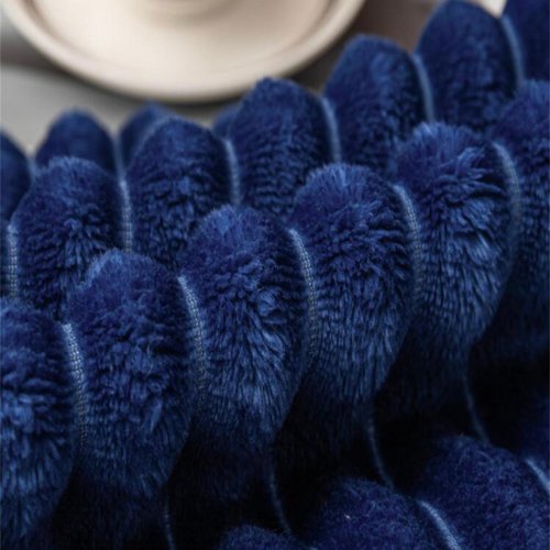 Throw Striped Blanket Super Soft, Blue Color. - BusDeals