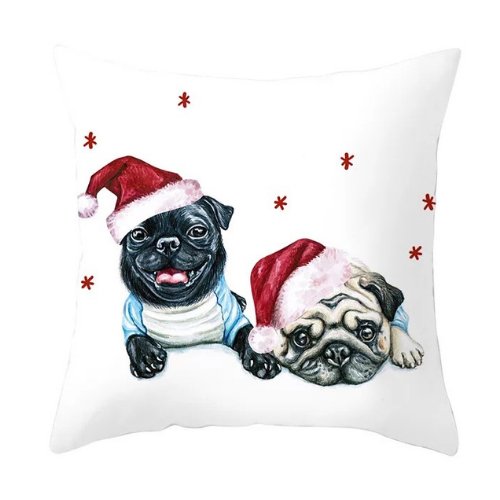 Trendy cute dogs print, Decorative cushion cover - BusDeals