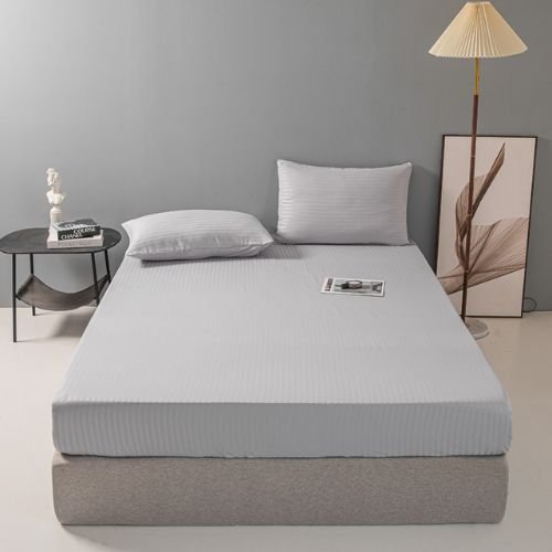 Variance Size 3 Piece Set, Bedsheet with 2 Pillow Cases, Light Gray Color - BusDeals