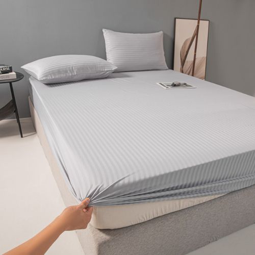 Variance Size 3 Piece Set, Bedsheet with 2 Pillow Cases, Light Gray Color - BusDeals