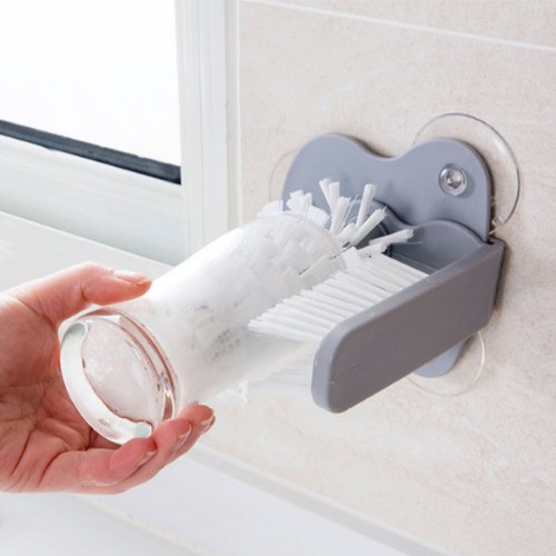 Wall mounted 2 in 1 Brush Glass Cleaner - BusDeals