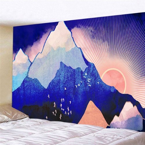 Wall Tapestry Home Decor, Blue Mountain Design. - BusDeals