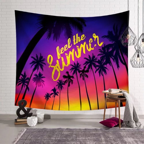 Wall Tapestry Home Decor, Palm Tree Design. - BusDeals
