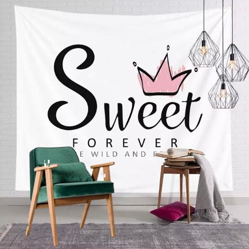 Wall Tapestry Home Decor, Sweet Forever Print. - BusDeals
