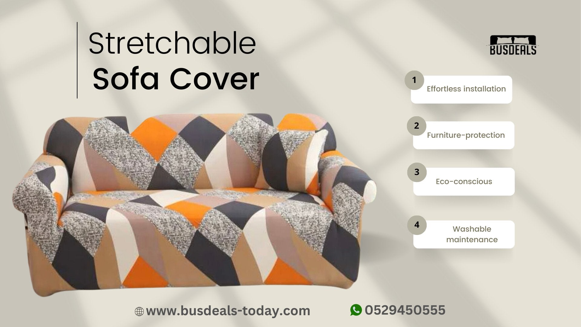 Revamp Your Space with Stretchable Sofa Covers Online from Busdeals Today - BusDeals