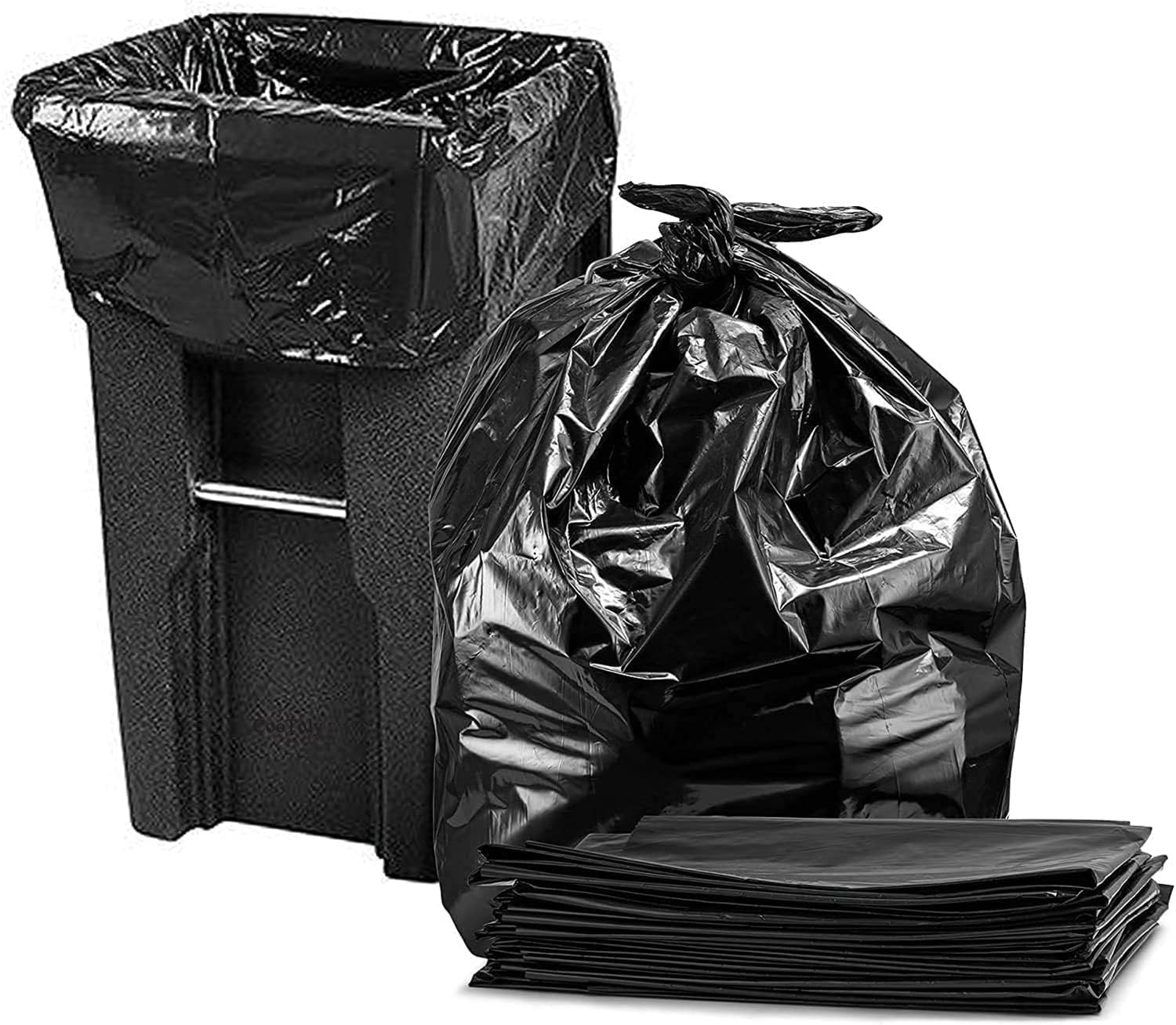 10 Pcs 90x110 cm; Extra Large Thick & Strong Big Trash Bags . - BusDeals
