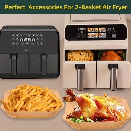 100pcs Premium Square Paper Air Fryer Liners - BusDeals