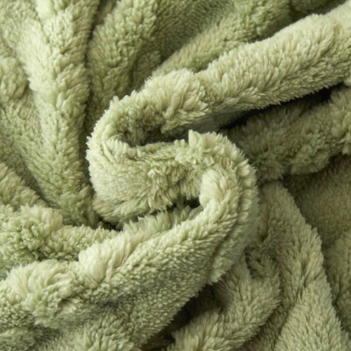 Throw Blanket Super Soft, Green Color, Woven Style, BusDeals Today