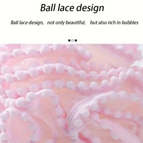 1pc Cute Exfoliating Shower Sponge - Soft Loofah Bath Ball for Men & Women, Gentle Body Scrubber for Smooth Skin - BusDeals