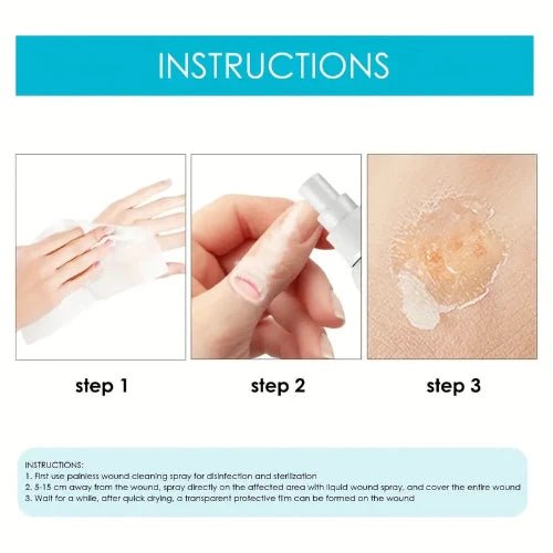 1pc Waterproof Liquid Bandage Spray - Invisible Wound Protection Film for Sports & Medical Use - BusDeals