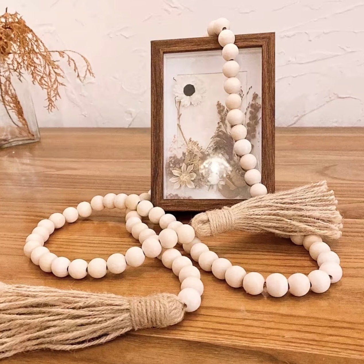 1pc WoodBeads with tassel cord, Decoration for Home - BusDeals