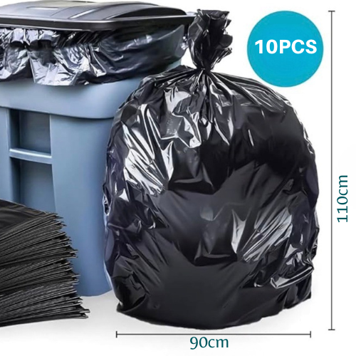 10 Pcs 90x110 cm; Extra Large Thick & Strong Big Trash Bags .