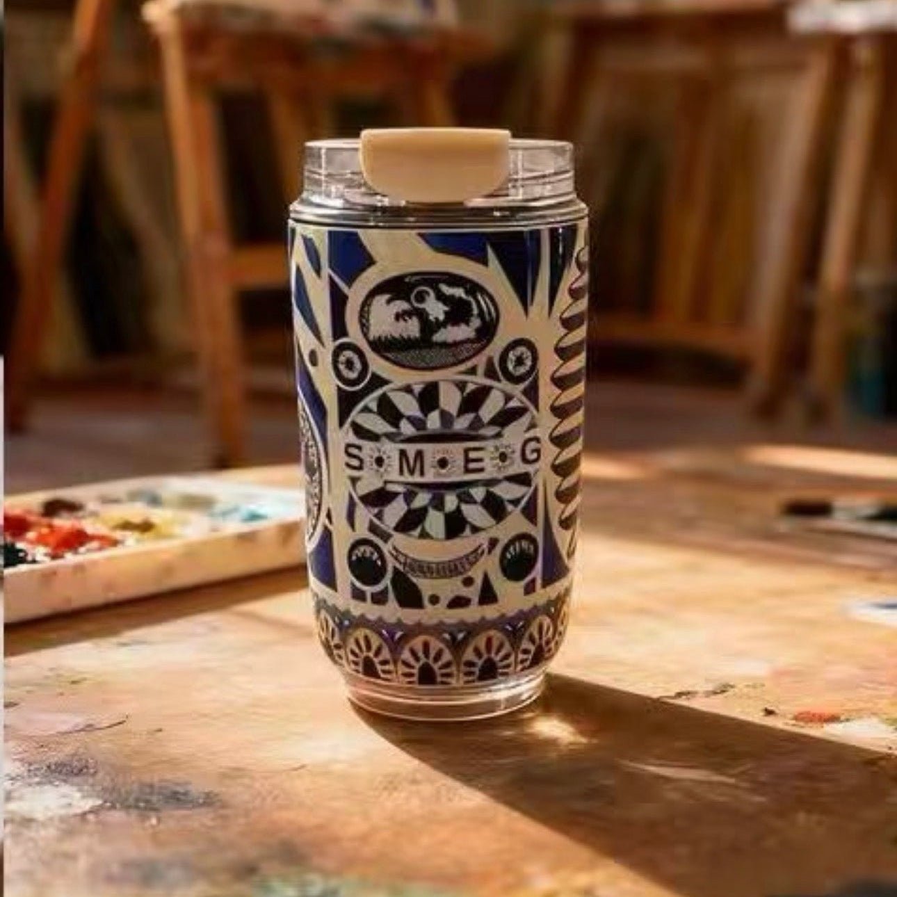 240ML Smeg Beverage Cup Travel Portable Car Drinking Cup Stainless Steel Vacuum Leak proof Coffee Thermos, Blue Majoclia - BusDeals