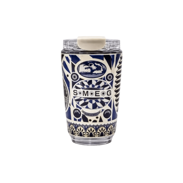 SMEG branding on a kitchen counter. 240ML Smeg Travel Portable Car Drinking Cup Coffee Thermos, Blue Majoclia - BusDeals