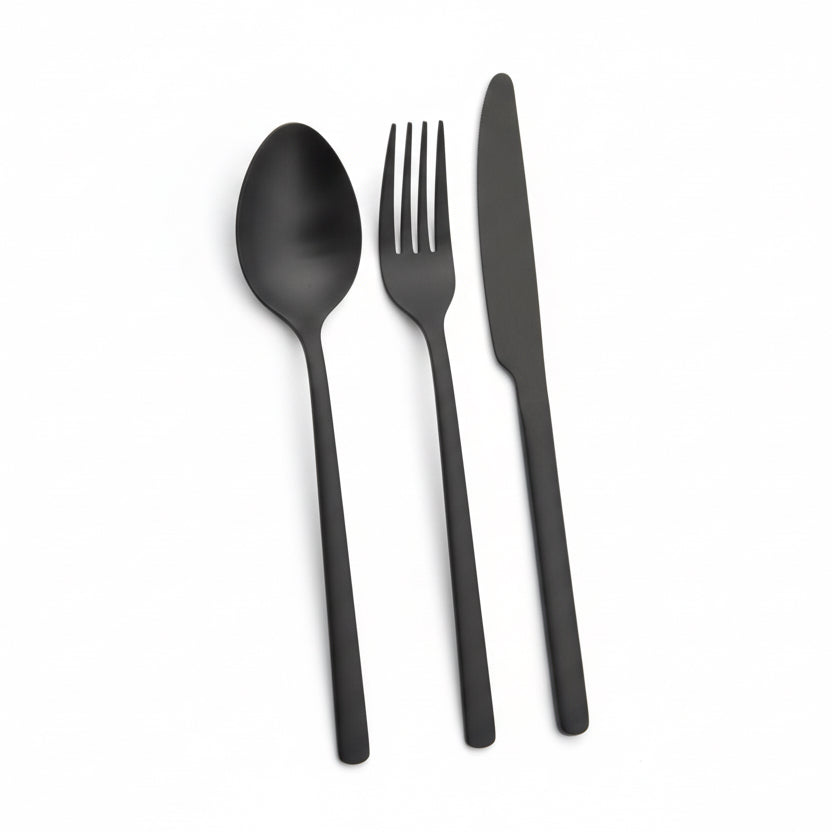 3 - pack cutlery black/matt. - BusDeals