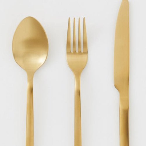 3 - pack cutlery gold. - BusDeals