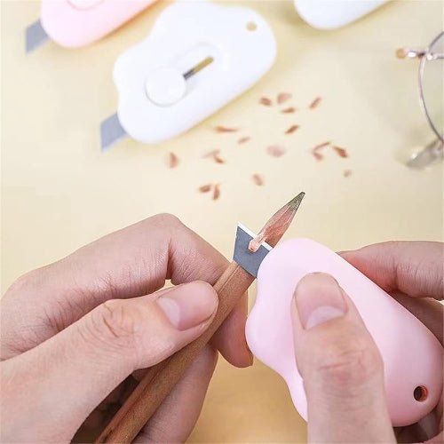 3 Pcs Any Color Mini knife with a pattern for opening boxes, cutting paper, art knife, wallpaper knife, craft knife, parcel opener. - BusDeals