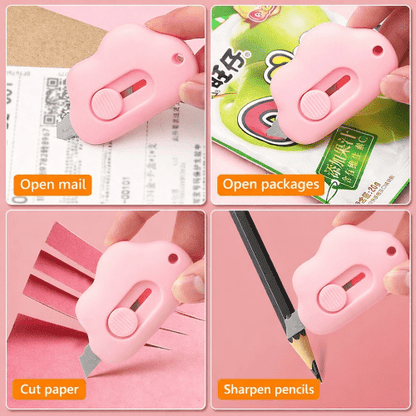 3 Pcs Any Color Mini knife with a pattern for opening boxes, cutting paper, art knife, wallpaper knife, craft knife, parcel opener. - BusDeals