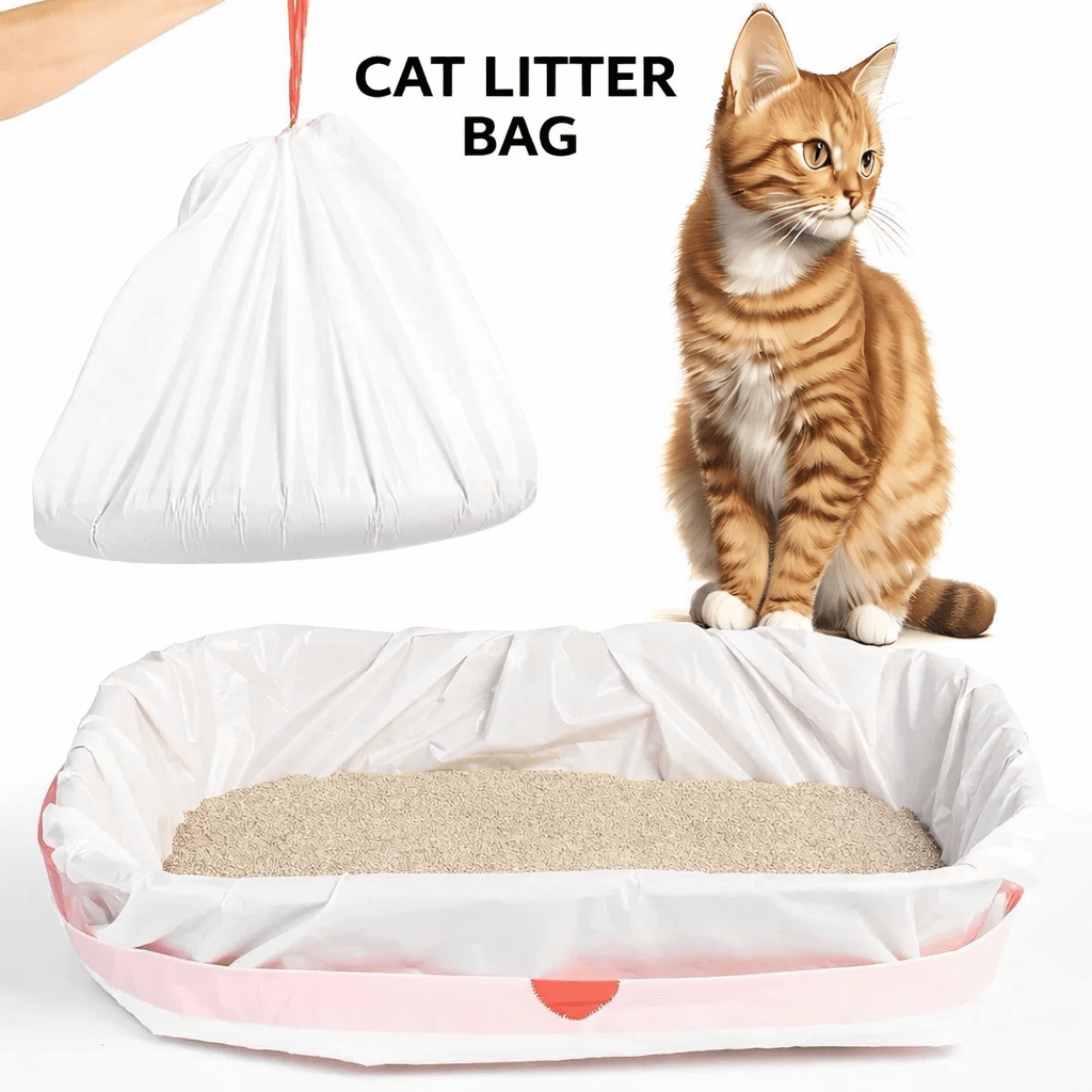 30pcs in 3 Rolls, size 74x45 cm. Cat And Dog Waste Bags with Drawstrings, Suitable for Litter Boxes - Durable And Thick, Large Heavy-Duty Litter Box. - BusDeals