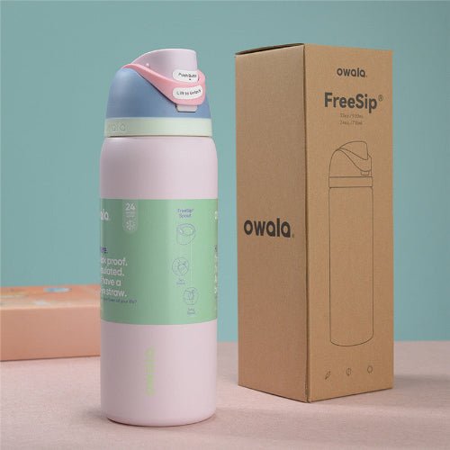 32 OZ. 945 ML Owala FreeSlip Stainless Steel Vacuum Insulated Sports Water Bottle. Pink - BusDeals