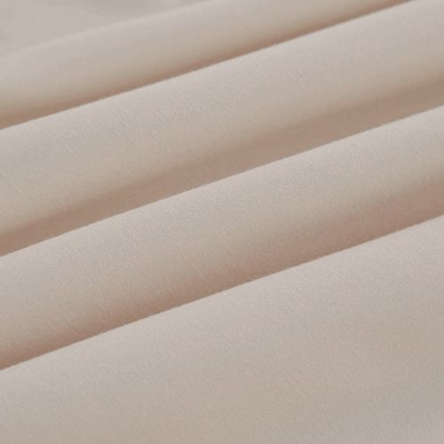 King Size 3 Pieces Fitted Bedsheet Set, Plain Beige Color.