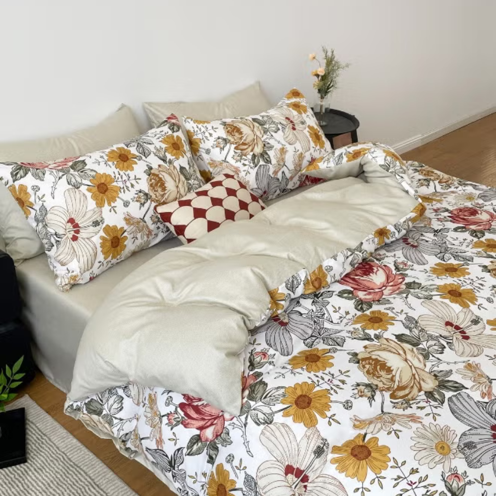 Queen size, 6-piece stunning garden set in a delightful shade of green.
