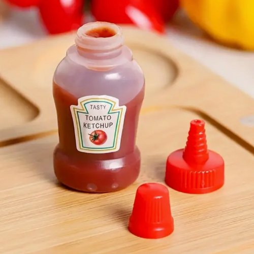 4pcs, Mini Sauce Bottles, Mini Ketchup Bottles, Condiment Squeeze Bottle. - BusDeals