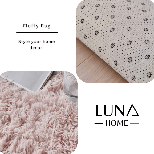 60*120cm Fluffy Shag Fur Floor Rug, Light Brown. - BusDeals