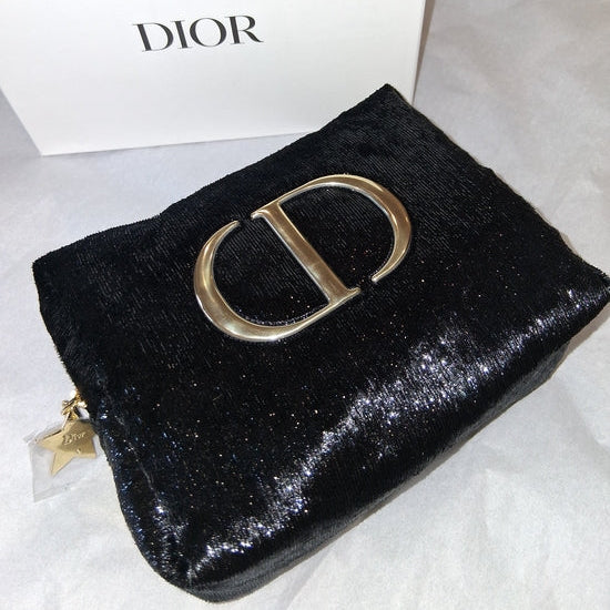 Dior Beauty Gift Set Small Velvet Cosmetic Bag with Duo 001 set