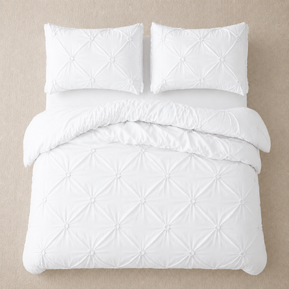 King Size Duvet Cover Pinch Design  Bedsheet Luxury Solid  bedding set Dubai bedroom UAE Premium Quality Luna Home Abu Dhabi
