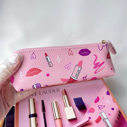Estée Lauder Lipstick, Lip Balm, Mascara Makeup Bag