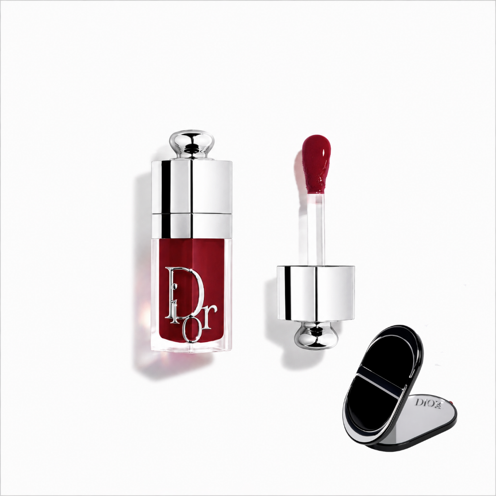 Dior Addict Lip Glow Oil Black Cherry 104 with gift mobile mirror